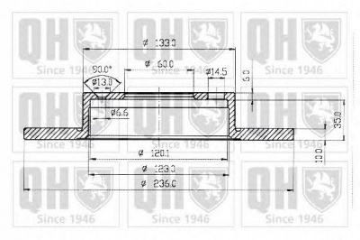 QUINTON HAZELL bdc3240 -  Тормозной диск